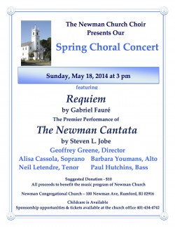 the newman cantata flyer