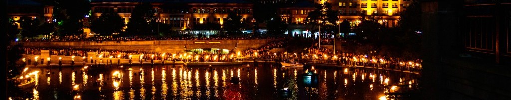 The Providence Skyline during WaterFire Providence. Photo by Jennifer Bedford.